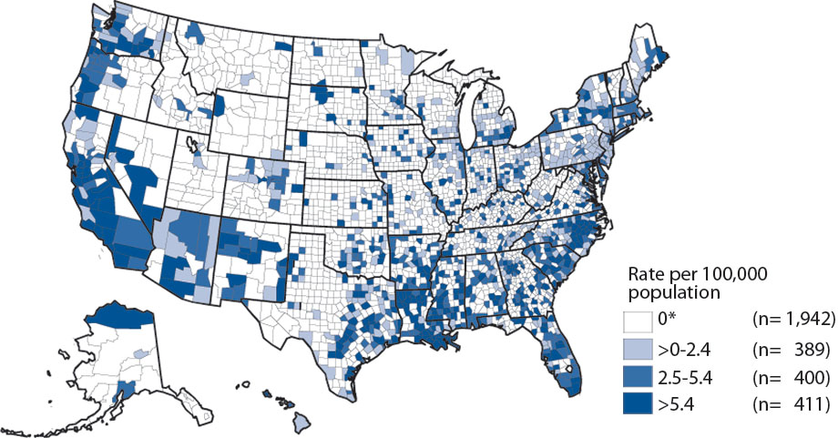 Syphilis Rate Population in the US